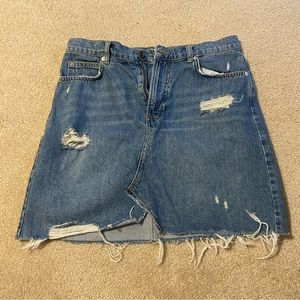 Free people denim skirt